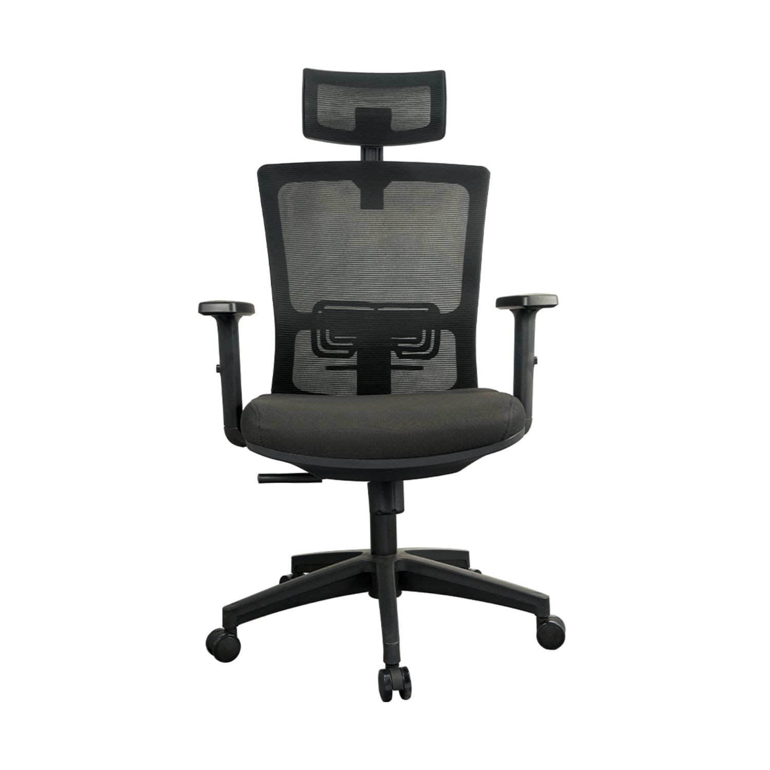 Ekkio Office Chair S-Shaped Backrest, Adjustable Height, Durable Frame Black