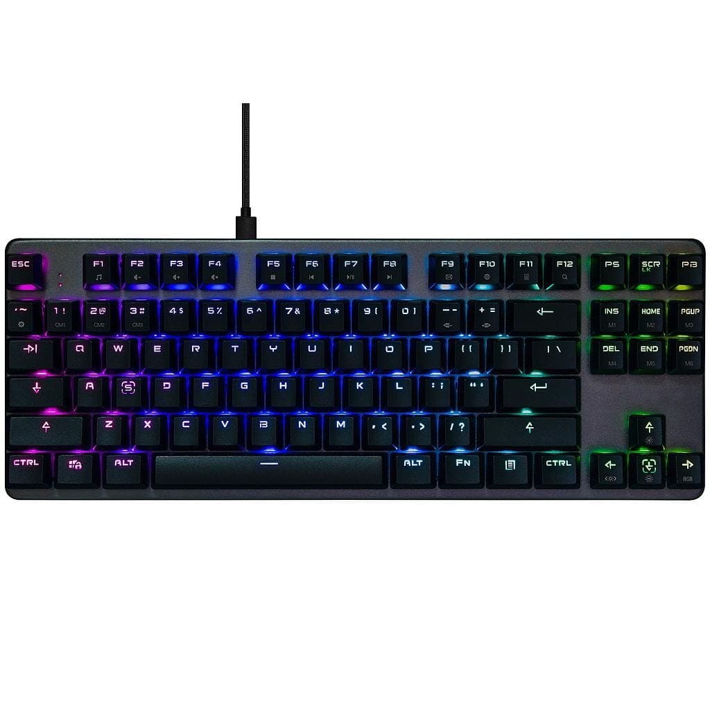 Tecware Phantom L RGB TKL Low Profile Wired USB Mechanical 87-Key Keyboard Outemu Red Switch