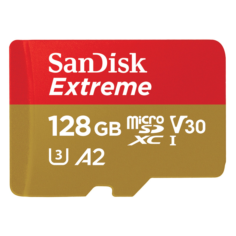 SanDisk 128GB Extreme A2 U3 V30 UHS-I MicroSDXC Card