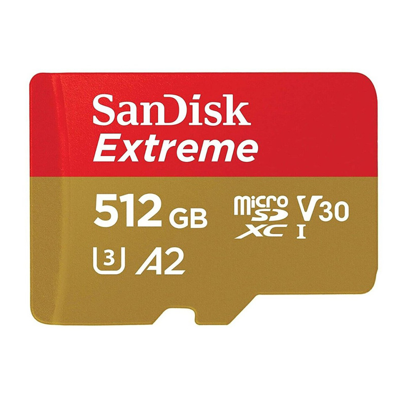 SanDisk 512GB Extreme UHS-I U3 A2 V30 C10 190MB/s MicroSDXC Card