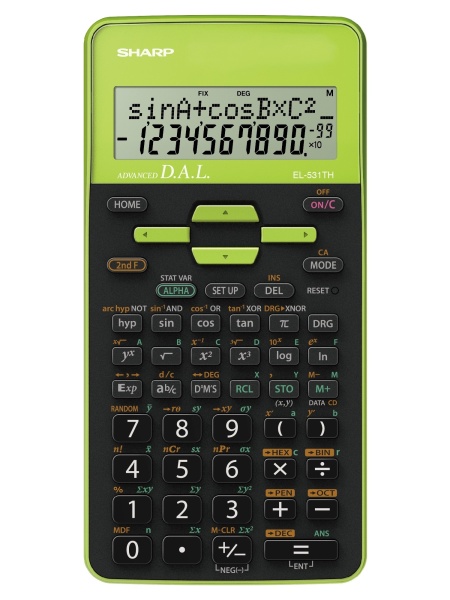EL-531THB-GR Sharp Scientific Calculator - Green/ Black