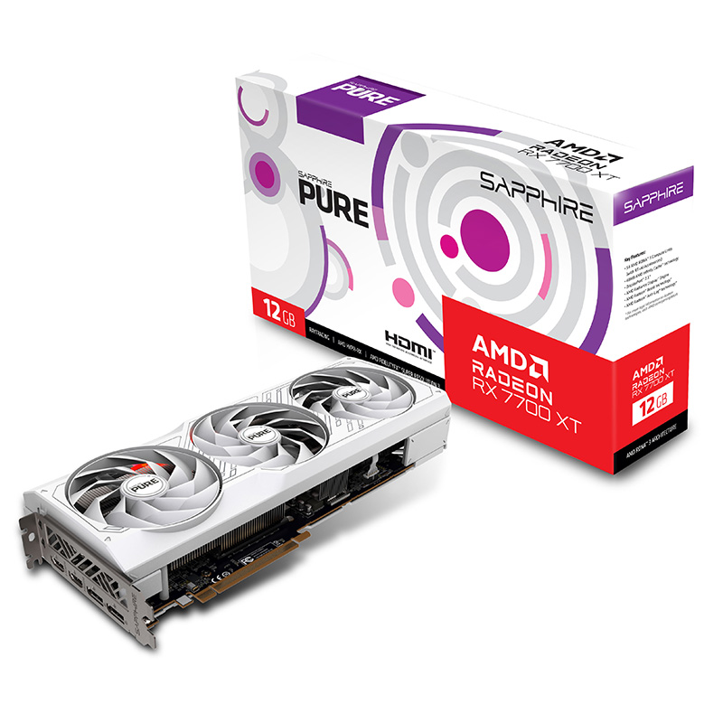 Sapphire Pure Radeon RX 7700 XT Gaming OC 12G Graphics Card (11335-03-20G)