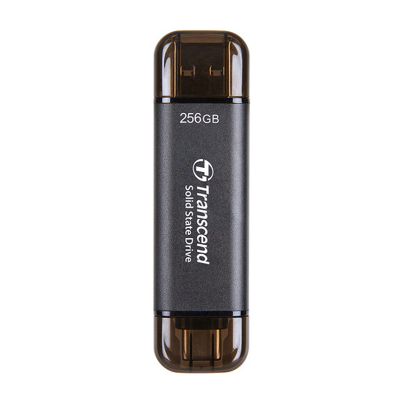 Transcend 256GB USB-C/A 10Gbps External SSD - Black