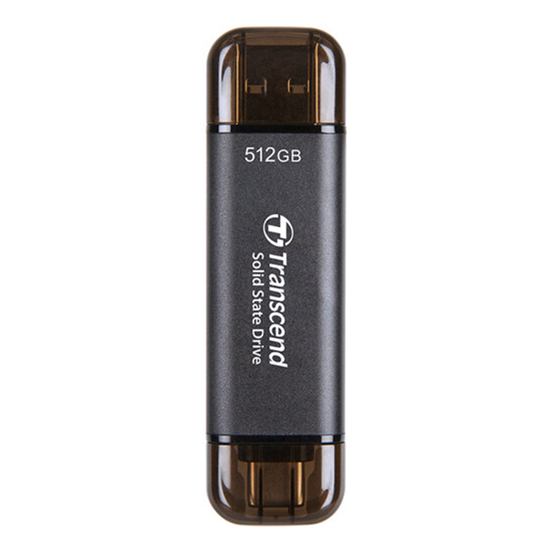 Transcend 512GB USB-C/A 10Gbps External SSD - Black