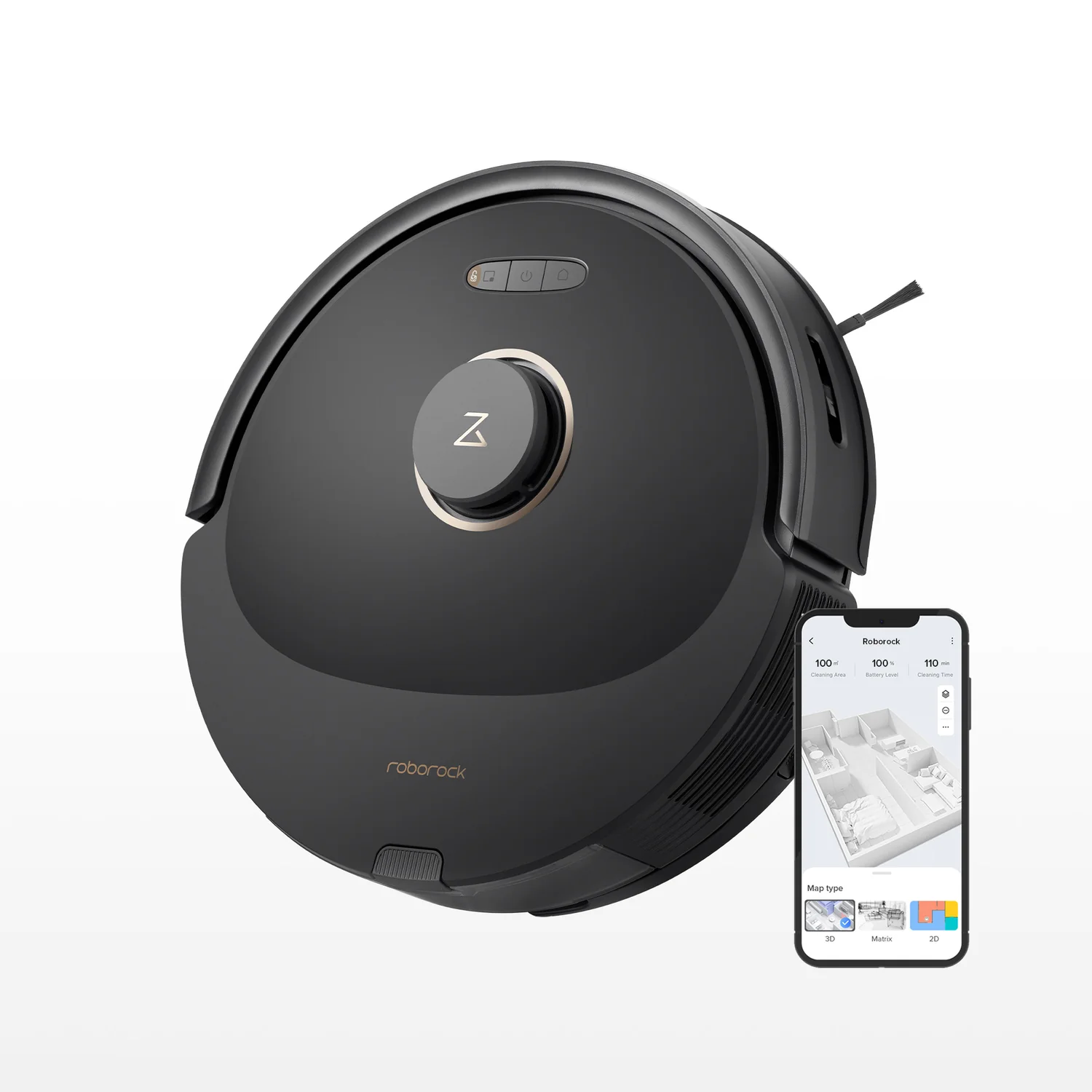 Roborock Q8 Max Robot Vacuum and Mop Cleaner - Black
