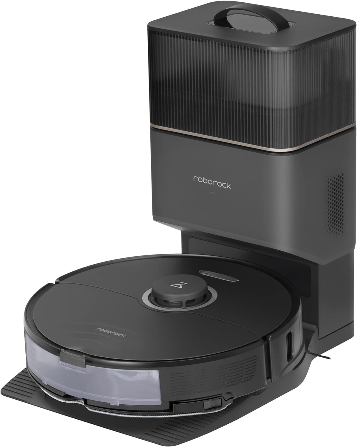 Roborock S8+ Robot Vacuum, Sonic Mop with Self-Empty Dock - Black