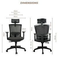 Gaming-Chairs-Ekkio-Office-Chair-S-Shaped-Backrest-Adjustable-Height-Durable-Frame-Black-5