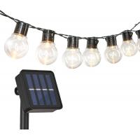 Solar Powered LED Patio Bulb String Lights 20 feet 20 Bulbs for Outdoor Garden Decor