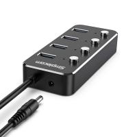 USB-Hubs-Simplecom-4-Port-Aluminium-USB-3-0-Hub-with-Individual-Switches-and-Power-Adapter-1