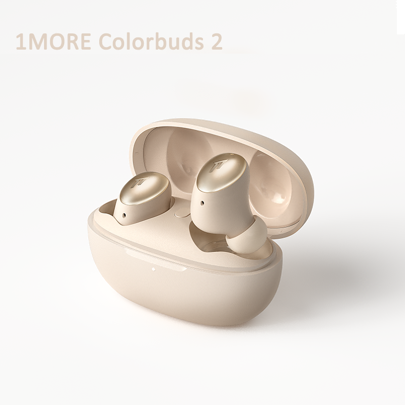 1MORE ColorBuds2 Wireless Earbuds, Active Noise Cancelling, Bluetooth 5.2, cVc8.0 Noise Reduction Mic, Personalized Sound ID, 24H Play Time Gold