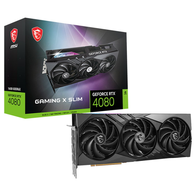 MSI GeForce RTX 4080 16G GAMING X SLIM Graphics Card (GeForce RTX 4080 16G GAMING X SLIM)