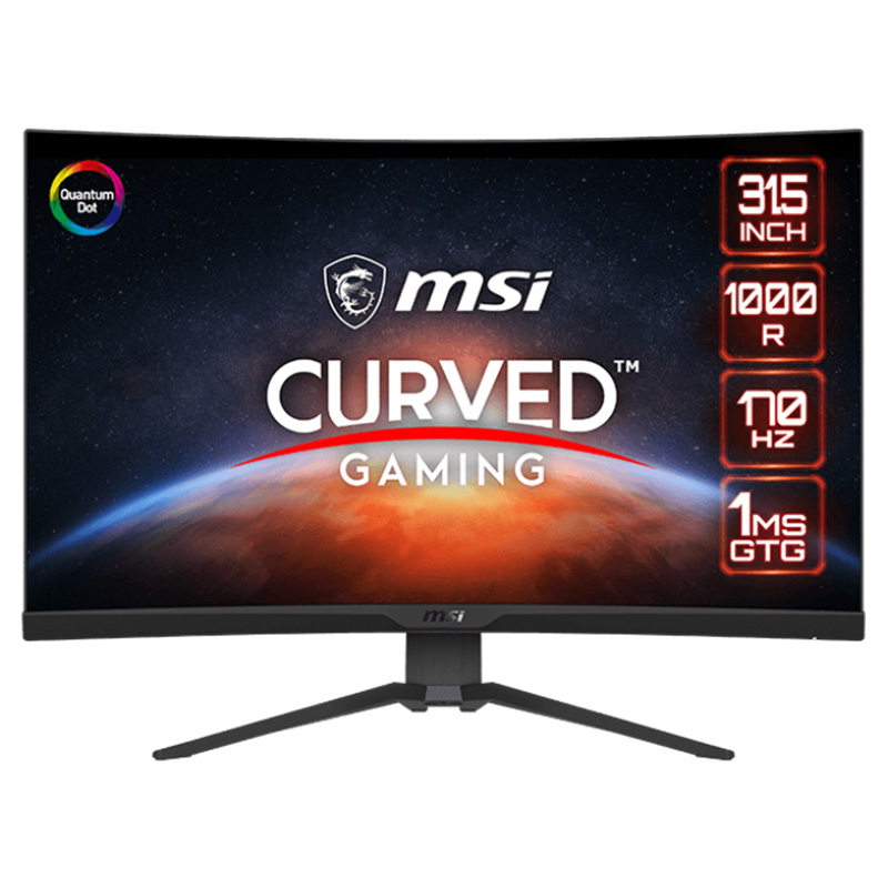MSI MAG MAG 325CQRF-QD 31.5in WQHD 170Hz Rapid VA Curved Gaming Monitor (MAG 325CQRF-QD)