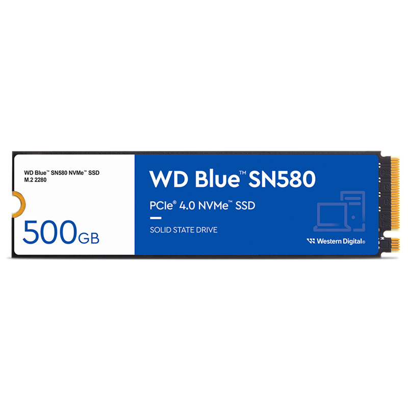 Western Digital 500GB Blue SN580 PCIe 4.0 M.2 2280 NVMe SSD (WDS500G3B0E)