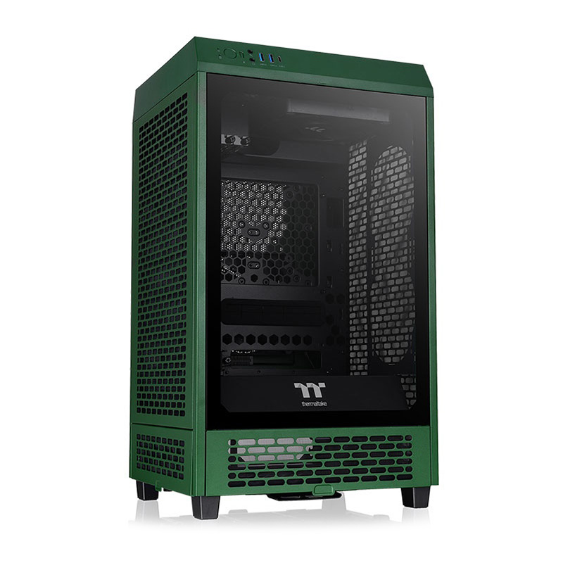 Thermaltake Tower 200 Mini TG Mini-ITX Case - Racing Green