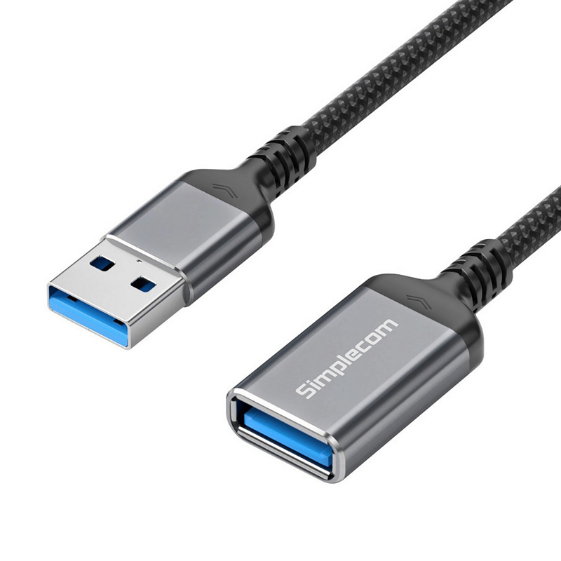 Simplecom CAU320 Nylon Braided USB-A Male to USB-A Female USB 3.0 Extension Cable 2m