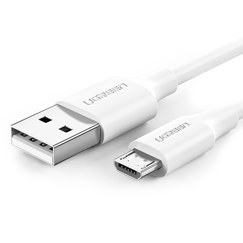 UGreen USB-A Male to Micro USB Male White Cable 1m (60141)