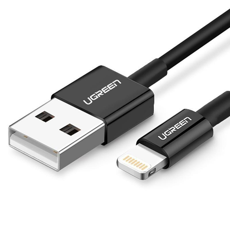 UGreen USB Type-A to Lightning Male Black Cable 1m (80822)