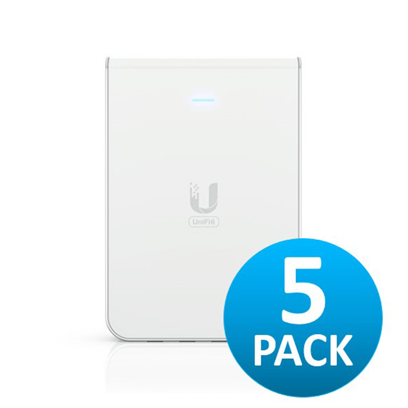Ubiquiti U6-IW UniFi In-Wall Mounted Access Point WiFi 6 - 5 Pack (U6-IW-5)