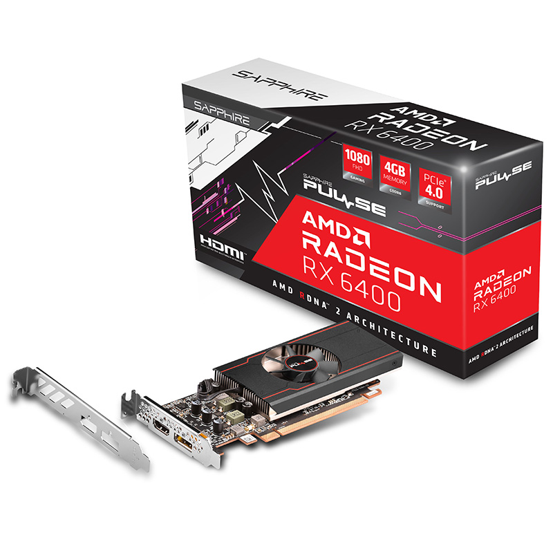 Sapphire Pulse Radeon RX 6400 4G Low Profile Graphics Card