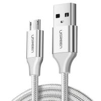 UGreen USB-A to Micro USB White Braided Aluminium Case Cable 2m (60153)