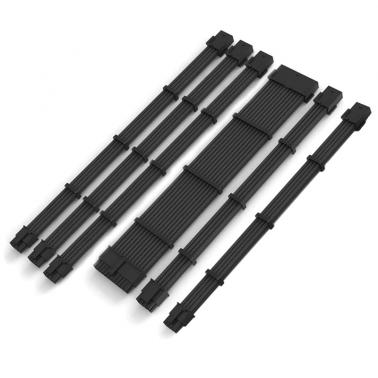 Cruxtec PPS6-BK Sleeved Extension Cable Kit Black - pcbyte.com.au