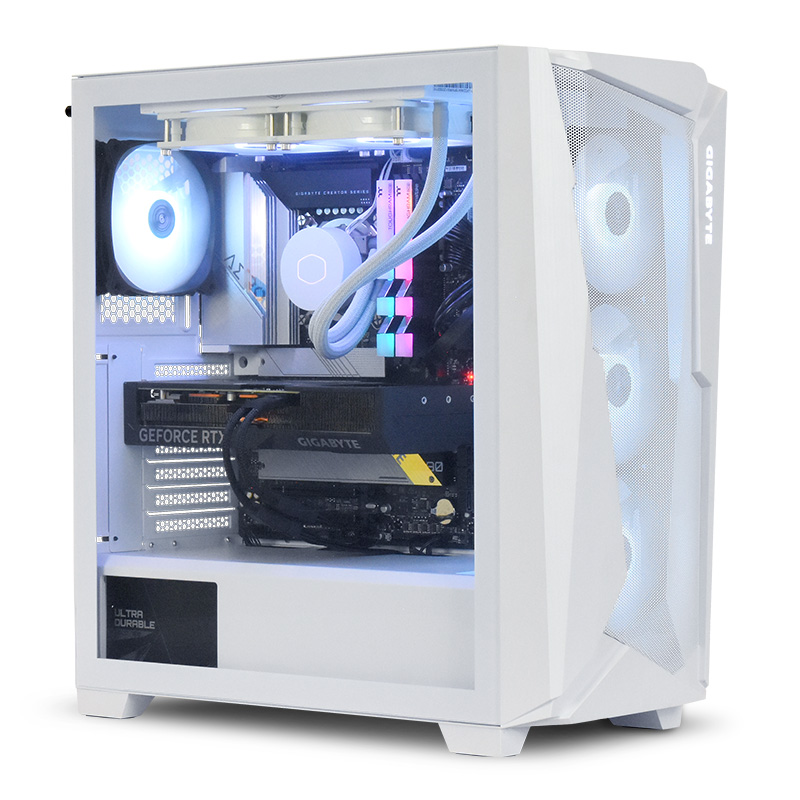 G5 Core Intel i5 14600KF GeForce RTX 4070 TI Gaming PC - Powered by Gigabyte White Edition 55769