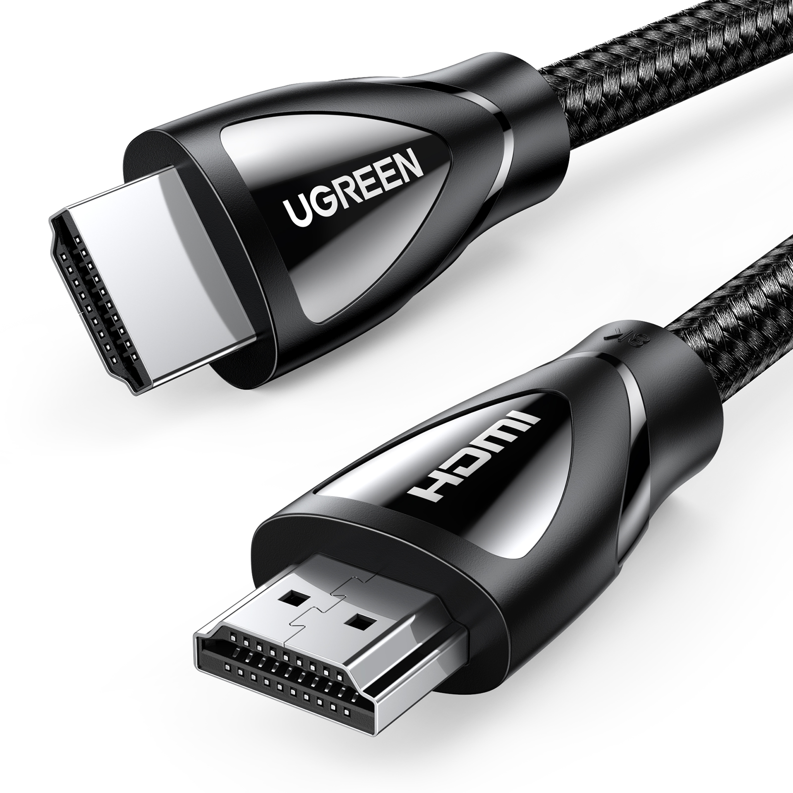 UGREEN HDMI 8K Cable Male to Male Aluminum Alloy Shell Braided Black 2m