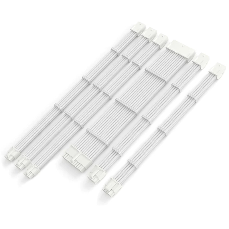Cruxtec PPS6-WH Sleeved Extension Cable Kit White