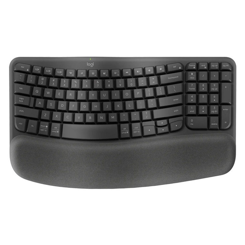 Logitech Wave Keys Wireless Ergonomic Keyboard - Graphite (920-012281)