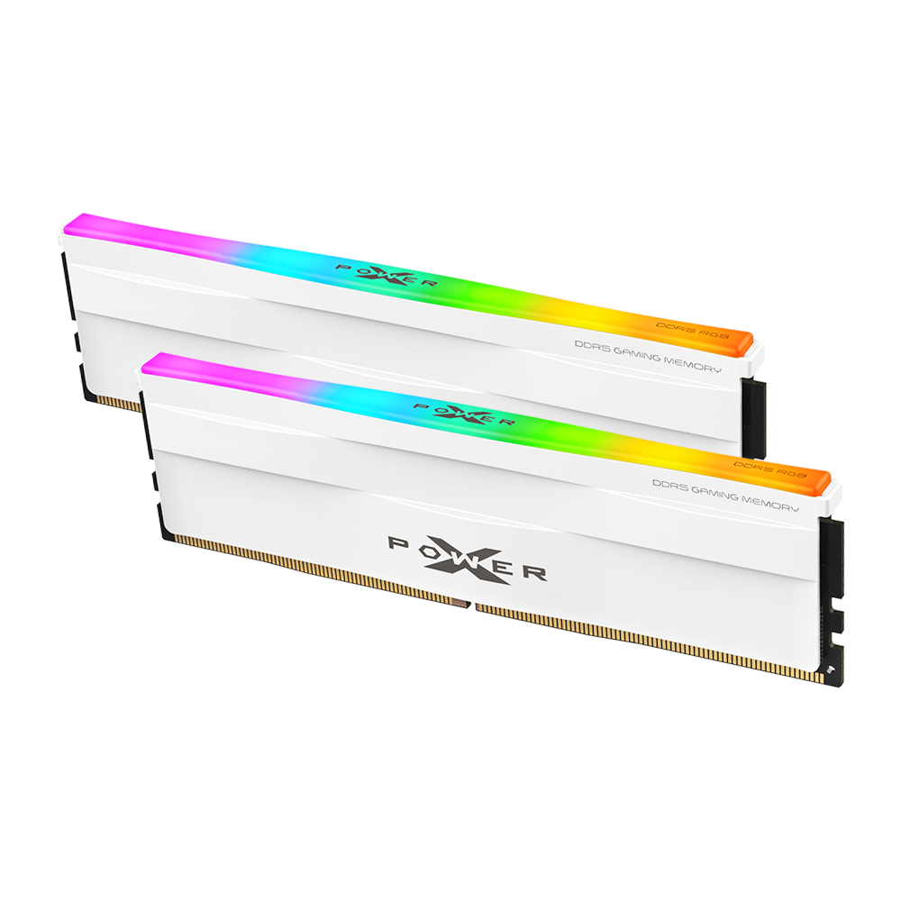 Silicon Power XPOWER Zenith RGB 16GBx2 CL30,1.35V UDIMM 6000MHz DDR5 RAM - White, SP032GXLWU60AFDH