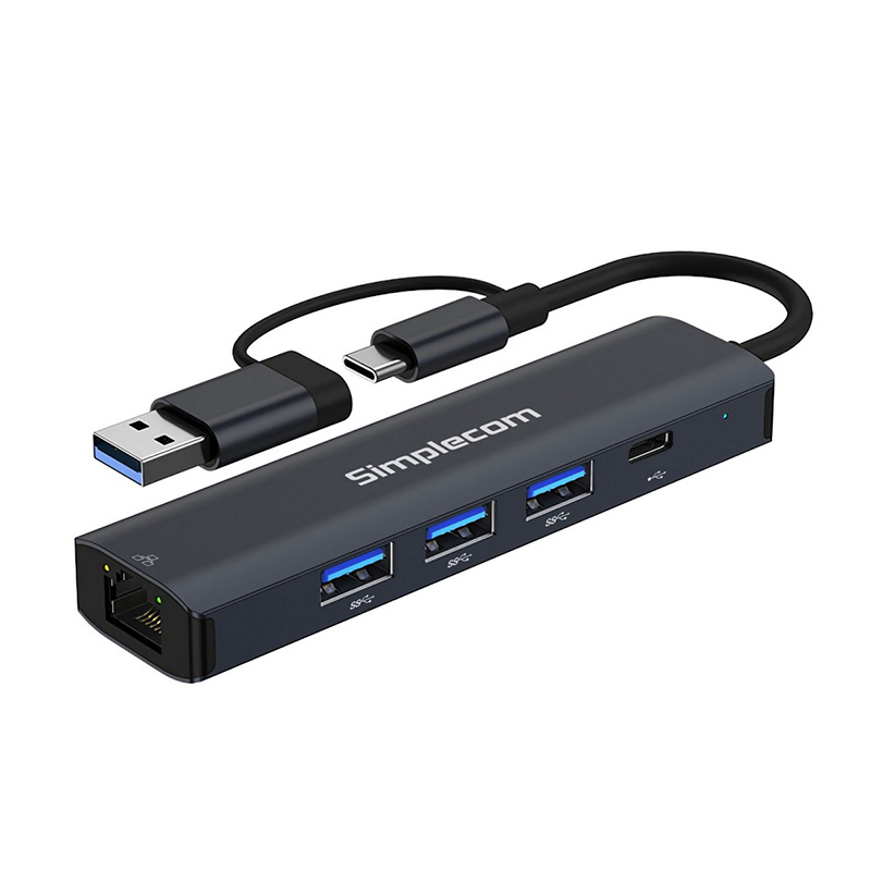 Simplecom CHN436 5-in-1 Multiport USB Hub with Gigabit Ethernet Port