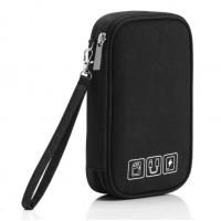 Mini Electronic Accessories Travel Organiser Bag For Cables Charger Adapter Power Bank Black (VRORKV)