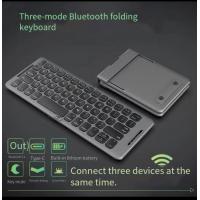 B088 Two fold Three mode Wireless Bluetooth Keyboard Mobile Tablet Portable Small Language Folding Keyboard