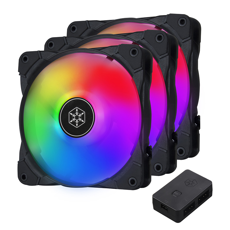 Silverstone Air Blazer 120mm ARGB Fan with Controller - 3 Pack (SST-AB120I-ARGB-3PK)