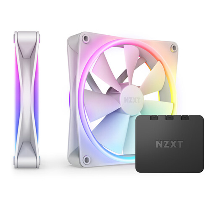 NZXT F140 RGB DUO 140mm White PWM Fan - Twin Pack (RF-D14DF-W1)