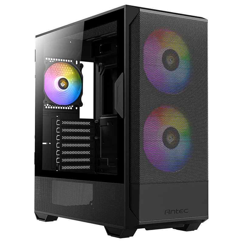 Antec NX416L Tempered Glass Mid Tower ATX Case - Black (NX416L)