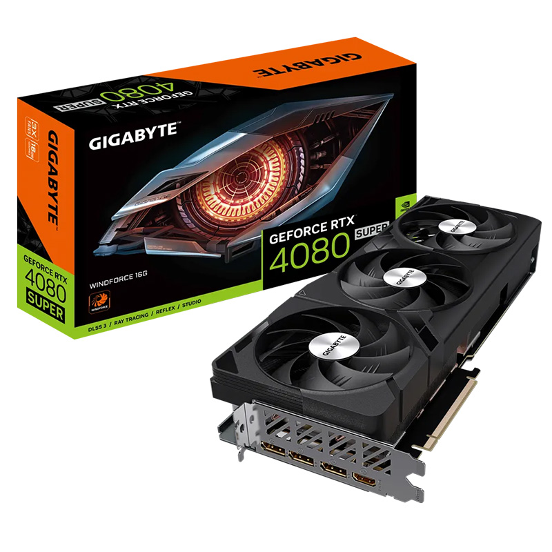 Gigabyte GeForce RTX 4080 Super Windforce 16G Graphics Card (GV-N408SWF3-16GD)