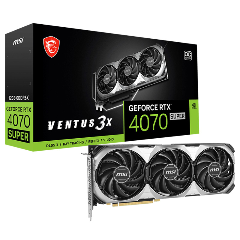 MSI GeForce RTX 4070 Super 12G Ventus 3X OC Graphics Card (RTX 4070 SUPER 12G VENTUS 3X OC)