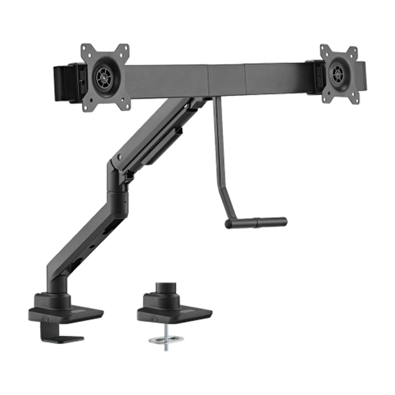 Brateck Desk-Mounted Gas Spring Dual Monitor Arm for 17in to 32in Monitors