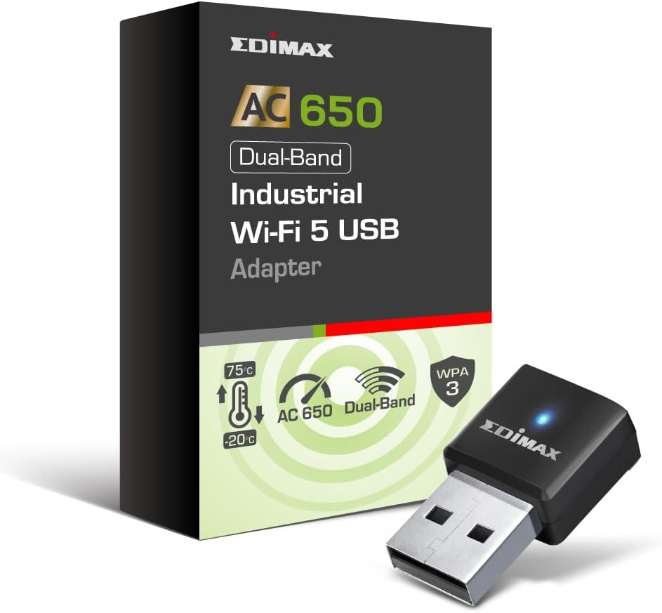 Industrial AC650 Wi-Fi 5 Dual-Band USB Adapter IEW-7811UTC