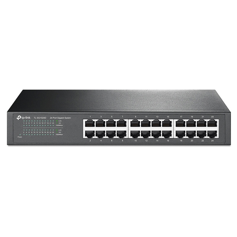 TP-Link 24 Port Gigabit 10/100/1000 Switch Desktop/Rackmount (TL-SG1024D(UN) Ver:9.0)