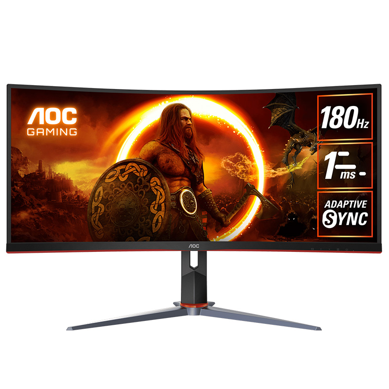 AOC 34in UWQHD 180Hz VA Curved Gaming Monitor (CU34G2XP)