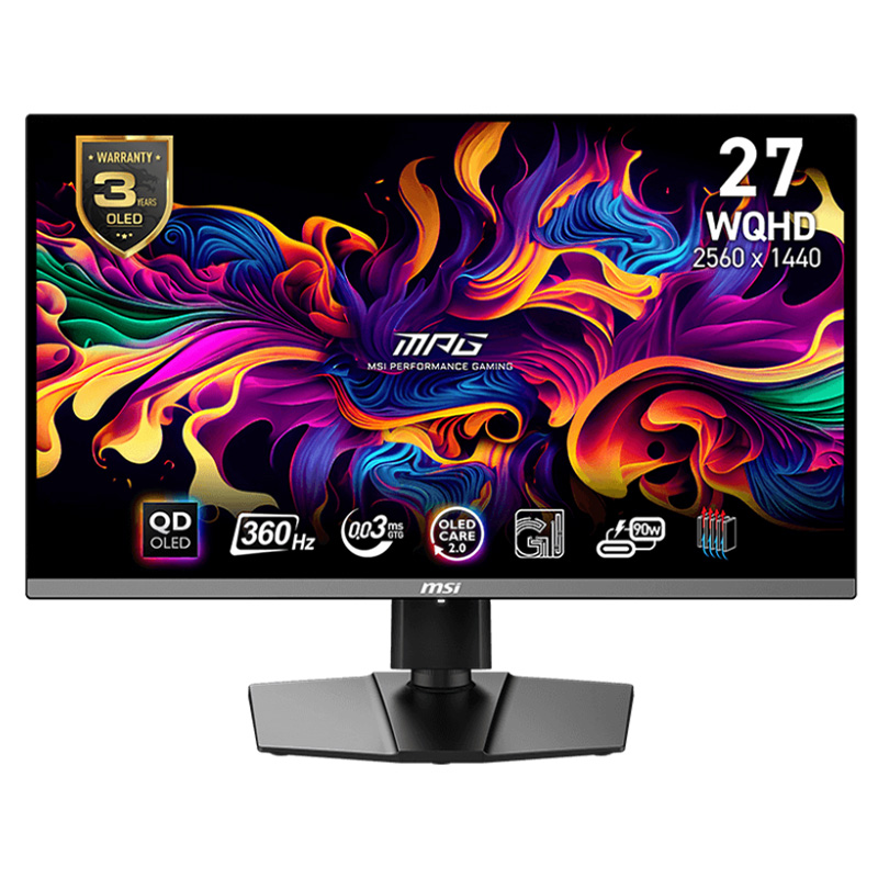 MSI 27in WQHD QD-OLED 360Hz Adaptive Sync Flat Gaming Monitor (MPG 271QRX QD-OLED)