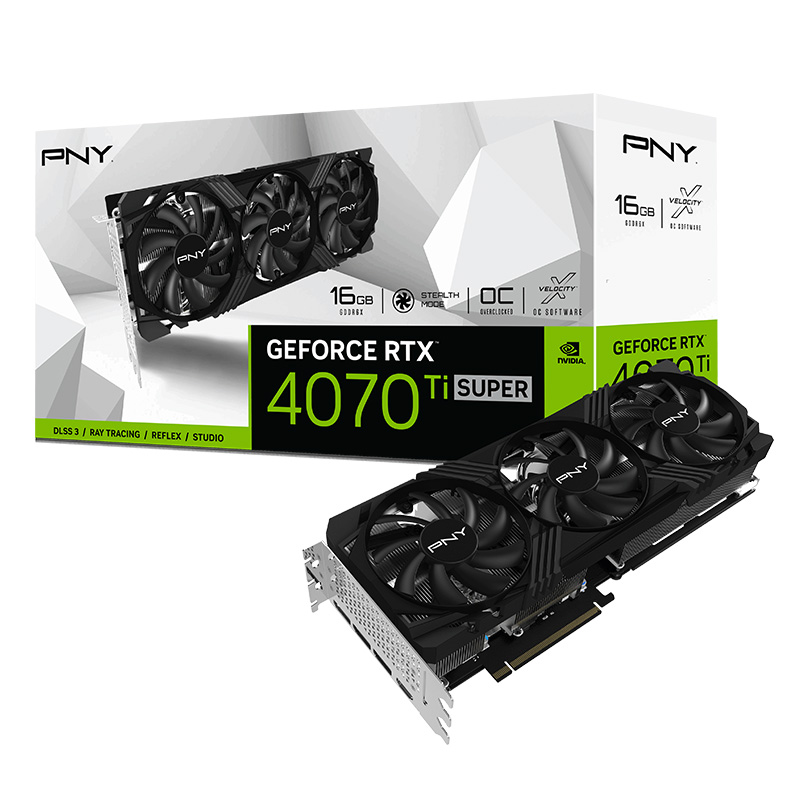 PNY GeForce RTX 4070 Ti Super Verto OC Triple Fan 16G Graphics Card (VCG4070TS16TFXPB1-O)