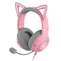 Razer Kraken Kitty V2 USB Headset with RGB Kitty Ears - Quartz Edition (RZ04-04730200-R3M1)