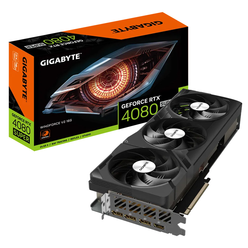 Gigabyte GeForce RTX 4080 Super Windforce V2 16G Graphics Card (GV-N408SWF3V2-16GD)