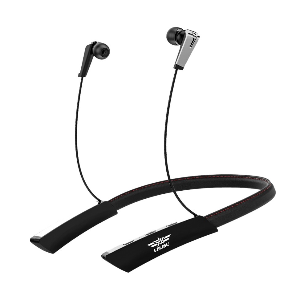 LS-23 Bluetooth Earphones Wireless Headphones Magnetic Sport Neckband Neck-hanging TWS Earbuds Wireless Blutooth Headset with Mic BLACK