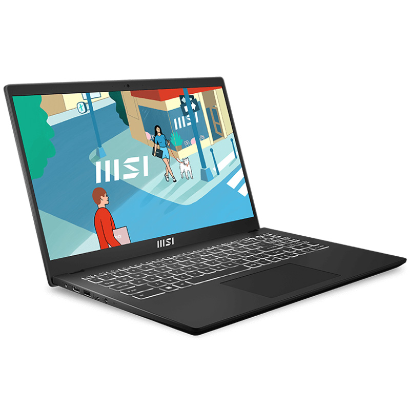 MSI Modern 15 15.6in FHD i5-1235U Iris Xe 512GB SSD 16GB RAM W11H Laptop - Black (MODERN 15 B12M-409AU)