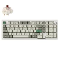 Keychron Q5 Max 96% Layout Full Assembled Knob RGB Hot-Swap Gateron Wireless QMK Custom Keyboard Brown Switch - White (KBKCQ5MP3)