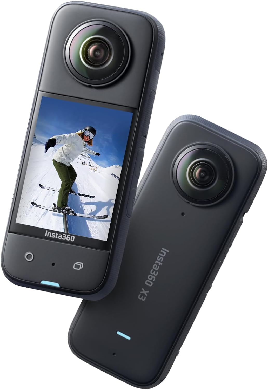 Insta360 X3 Waterproof 360° Action Camera with 1/2 Inch Sensor, 5.7K 360°, 72MP 360° Photos, Stabilization, 2.29 Inch Touch Screen, Vibration Feedback